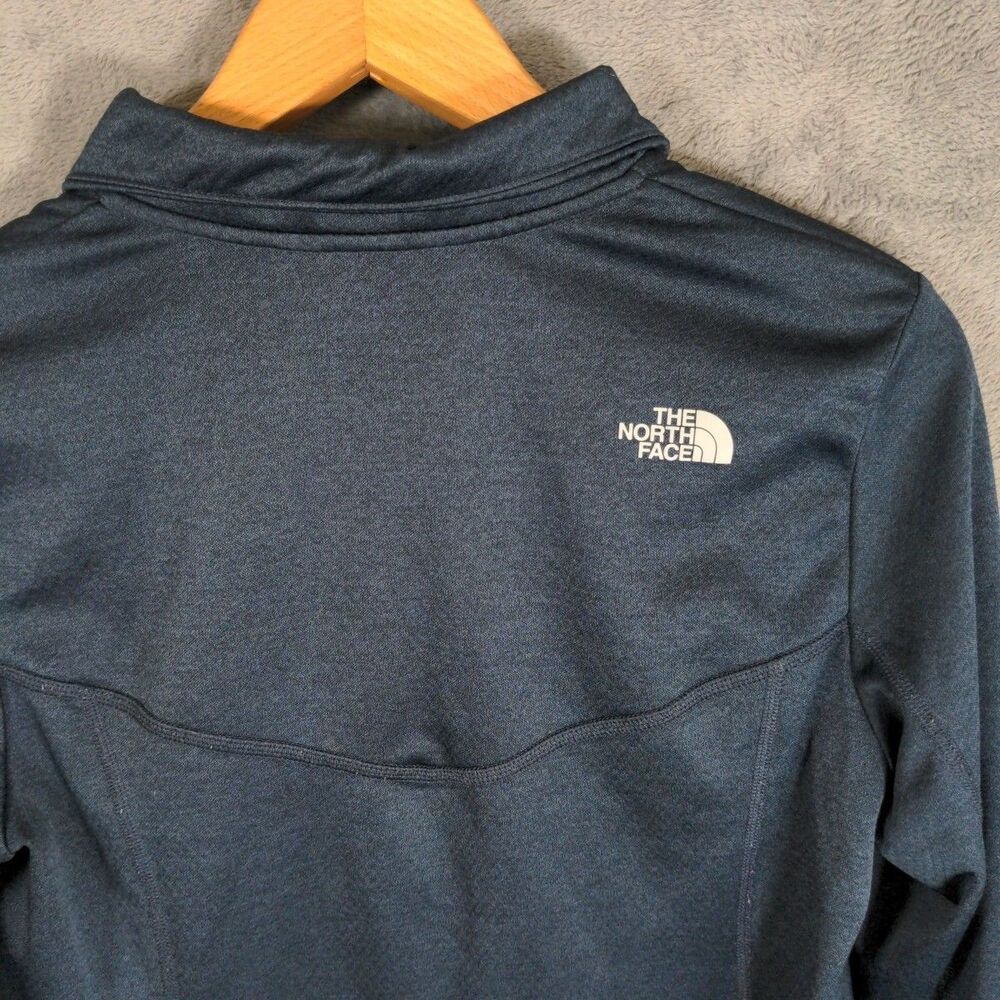 The North Face 1/4 Zip Pullover Sweater Womens M Navy Blue Mock Neck Lightweight - Picture 4 of 8
